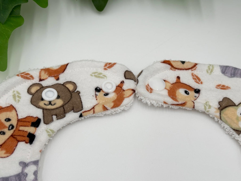 Fabric trim with animal designs on a white background